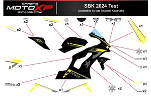Kit adesivi compatibile con Kawasaki Ninja ZX4-RR 2024 - 2025 - MXPKAD18329