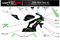 Kit adesivi compatibile con Kawasaki Ninja ZX4-RR 2024 - 2025 - MXPKAD18328