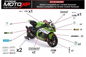 Kit adesivi compatibile con Kawasaki Ninja ZX4-RR 2024 - 2025 - MXPKAD18327