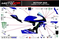 Kit adesivi compatibile con Yamaha R6 2017 - 2024 - MXPKAD18424