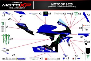 Sticker set compatible with Yamaha R6 2017 - 2024 - MXPKAD18424