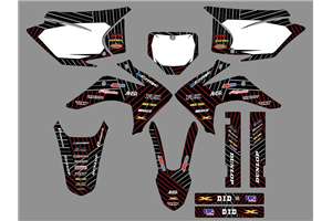 Aufkleber Satz kompatibel mit per HONDA CRF 230 2015 - 2020  - MXPKAD18445