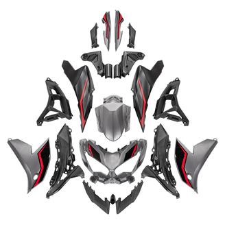 Carene stradali in abs verniciate compatibili con Kawasaki KLE650 Versys 2022-2025 - MXPCAV18336