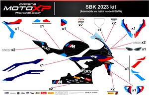 Kit adesivi compatibile con Bmw S 1000RR 2023 - 2024 - MXPKAD17022