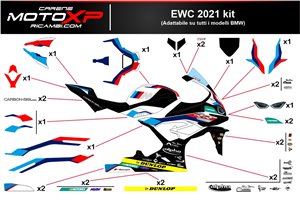 Kit adesivi compatibile con Bmw S 1000RR 2023 - 2024 - MXPKAD17016