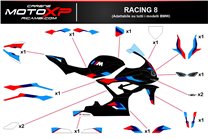 Aufkleber Satz kompatibel mit Bmw S 1000RR 2023 - 2024 - MXPKAD17021