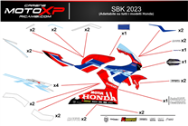 Kit adesivi compatibile con Honda Cbr 1000 RR 2020 - 2023 -  MXPKAD16891