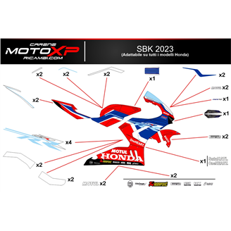 Kit adesivi compatibile con Honda Cbr 1000 RR 2020 - 2023 -  MXPKAD16891