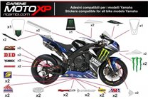 Kit adesivi compatibile con Yamaha R6 2017 - 2022 - MXPKAD11398