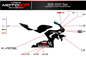 Kit adesivi compatibile con Honda Cbr 600 RR 2013 - 2019 - MXPKAD9070