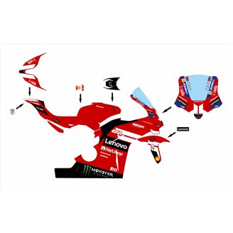 Carene Racing Verniciate Ducati Panigale V4 V4S 2025-2026 + alette - MXPCRV18968