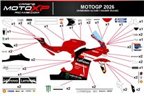 Kit adesivi compatibile con Ducati Panigale V4 V4S 2025 - 2026 - MXPKAD119017